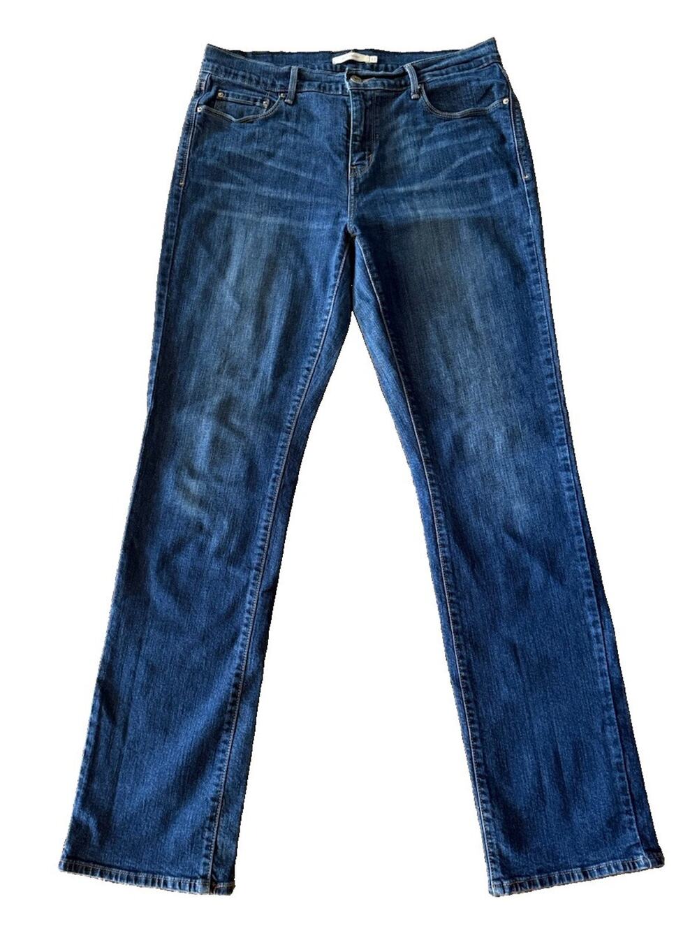 Levi's Women's Boy Straight Jeans Size 12 Blue WaterLess Denim Medium Wash